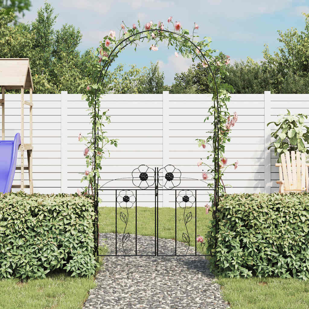 rosenbue med låge til haven