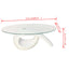sofabord med oval bordplade i glas højglans hvid