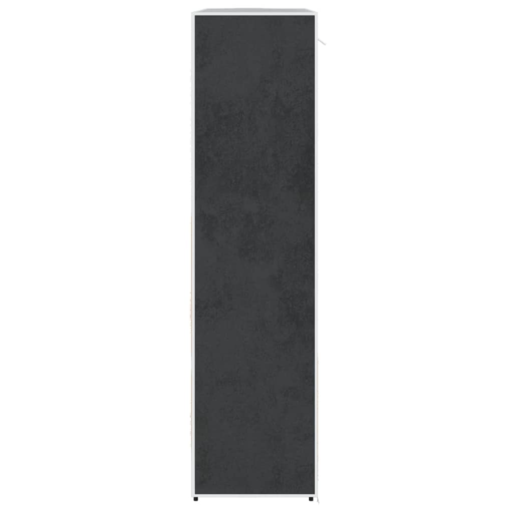 stofklædeskab med rum og stænger 45 x 150 x 176 cm sort