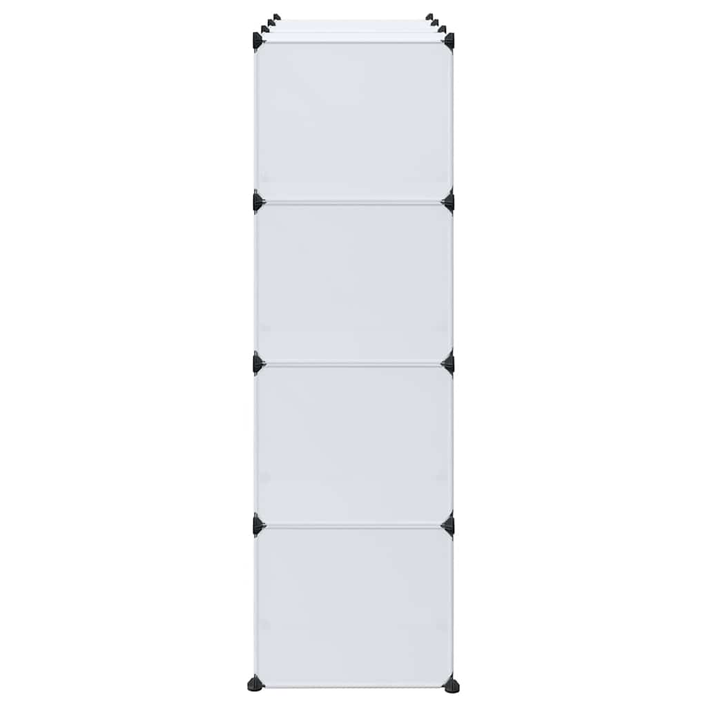 modulskab med 9 rum 109x36,5x143 cm hvid