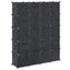 modulskab med 14 rum sort og hvid 37 x 146 x 180,5 cm
