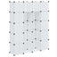 modulskab med 14 rum hvid 37x146x180,5 cm