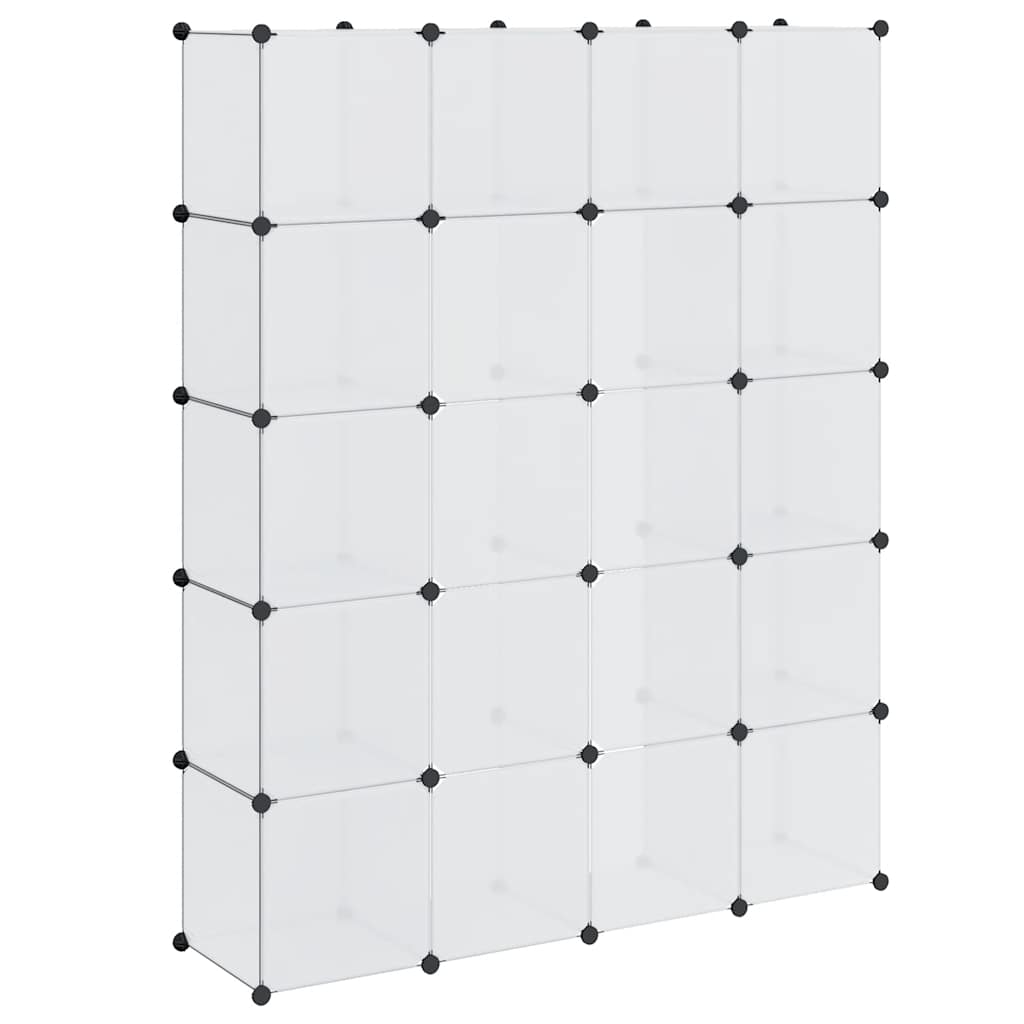 modulskab med 14 rum hvid 37x146x180,5 cm