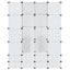 modulskab med 18 rum 37x146x180,5 cm hvid