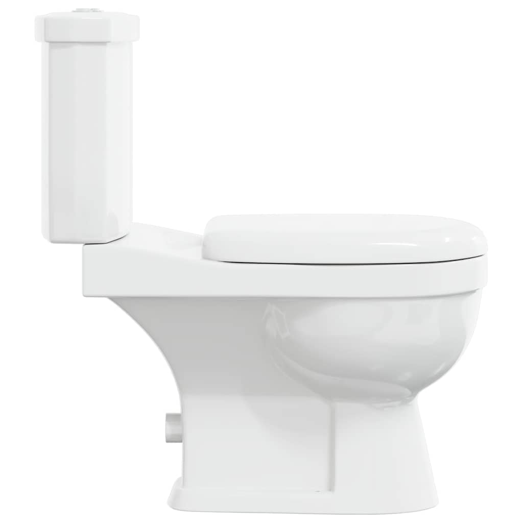 toilet med cisterne hvid