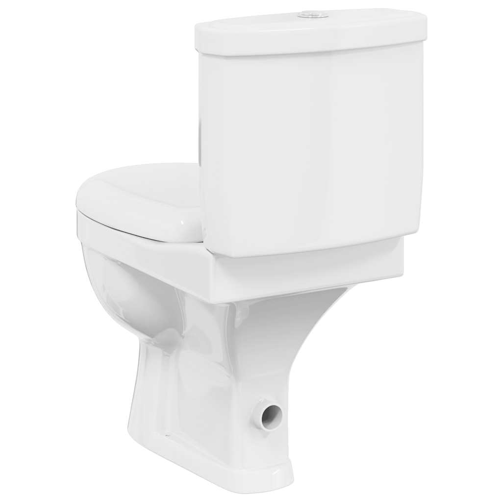 toilet med cisterne hvid