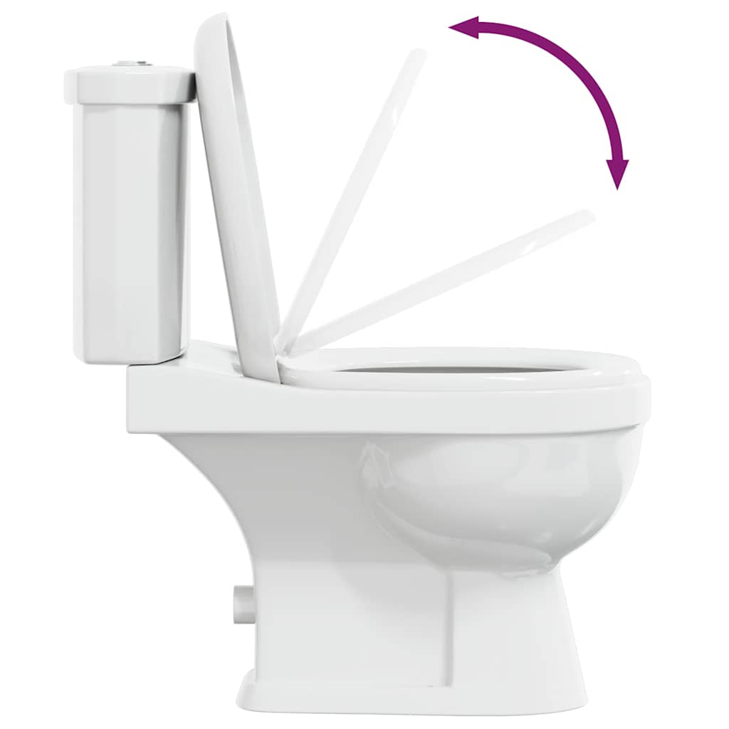 toilet med cisterne hvid