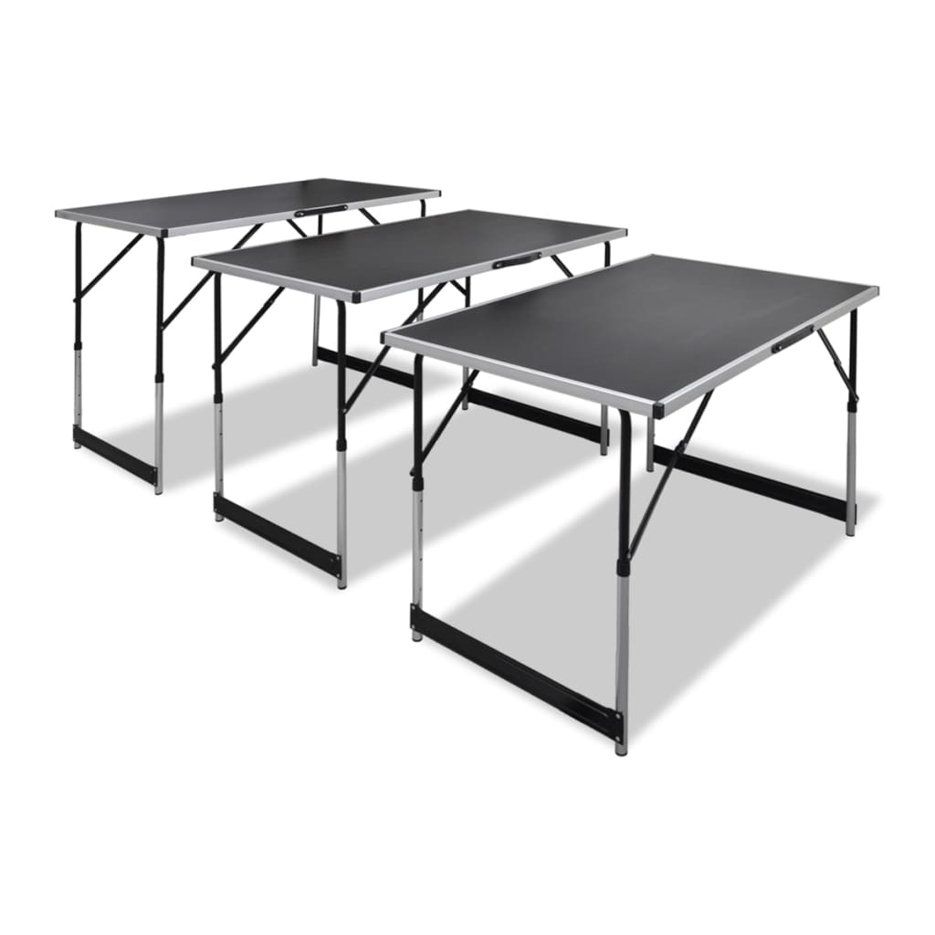 tapetseringsbord foldbart med justerbar bordhøjde 3 stk.