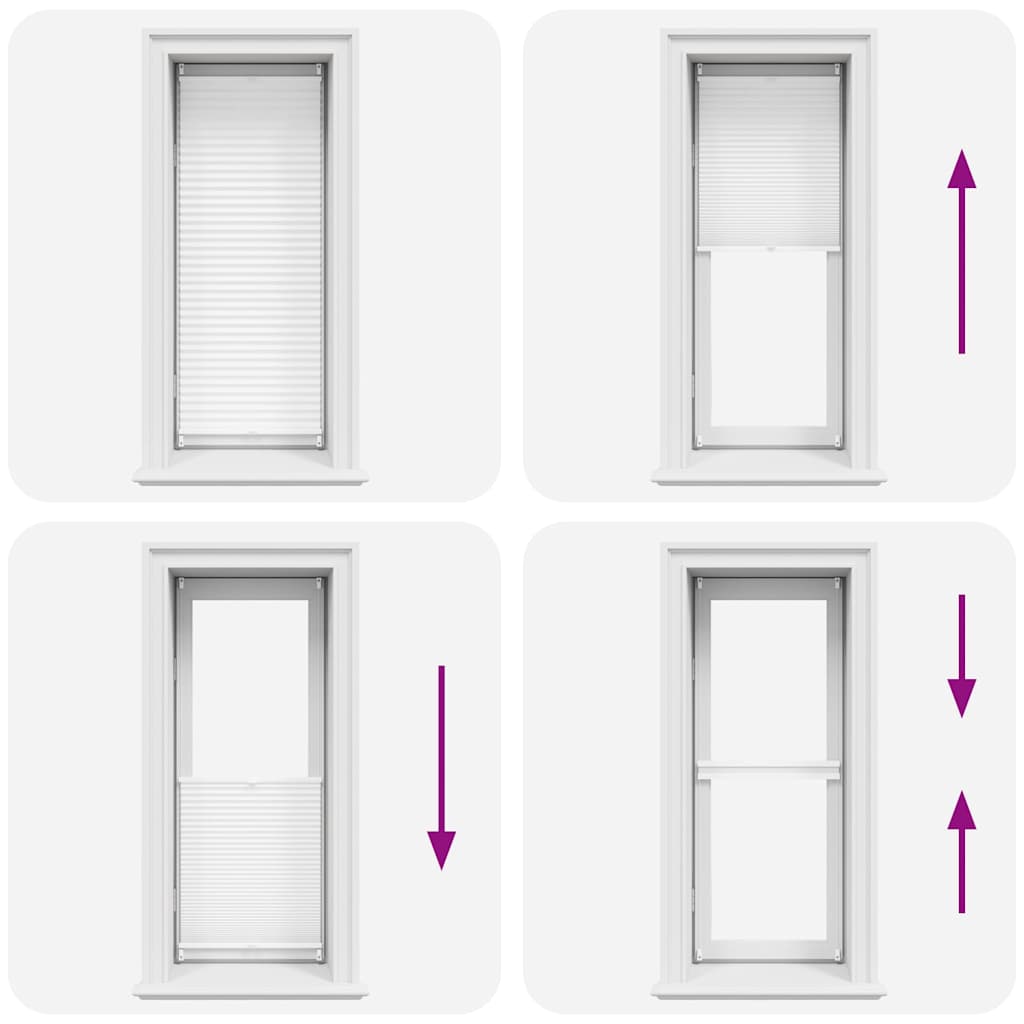 Plisserede blinde 40x125 cm hvid