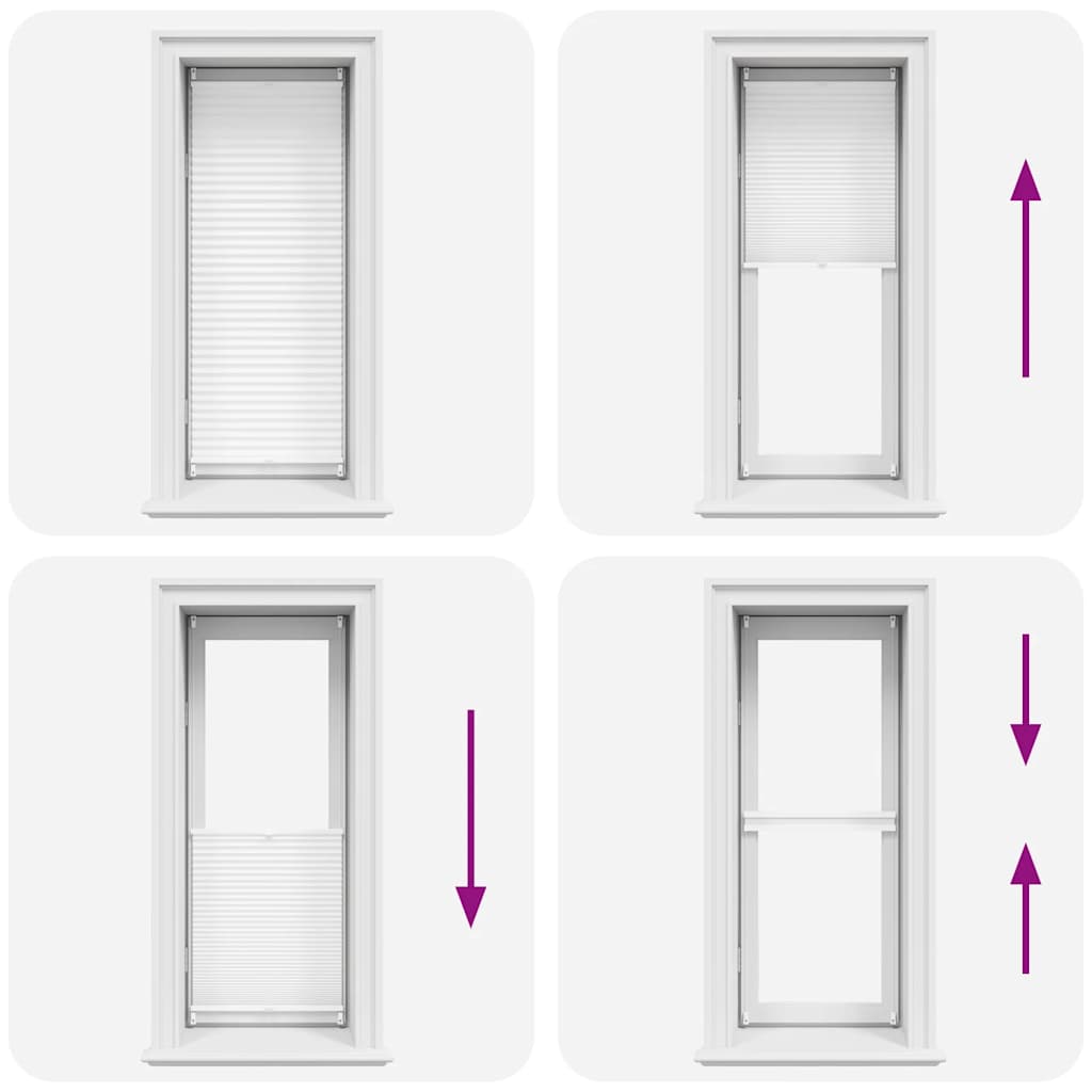 Plisserede blinde 60x100 cm hvid