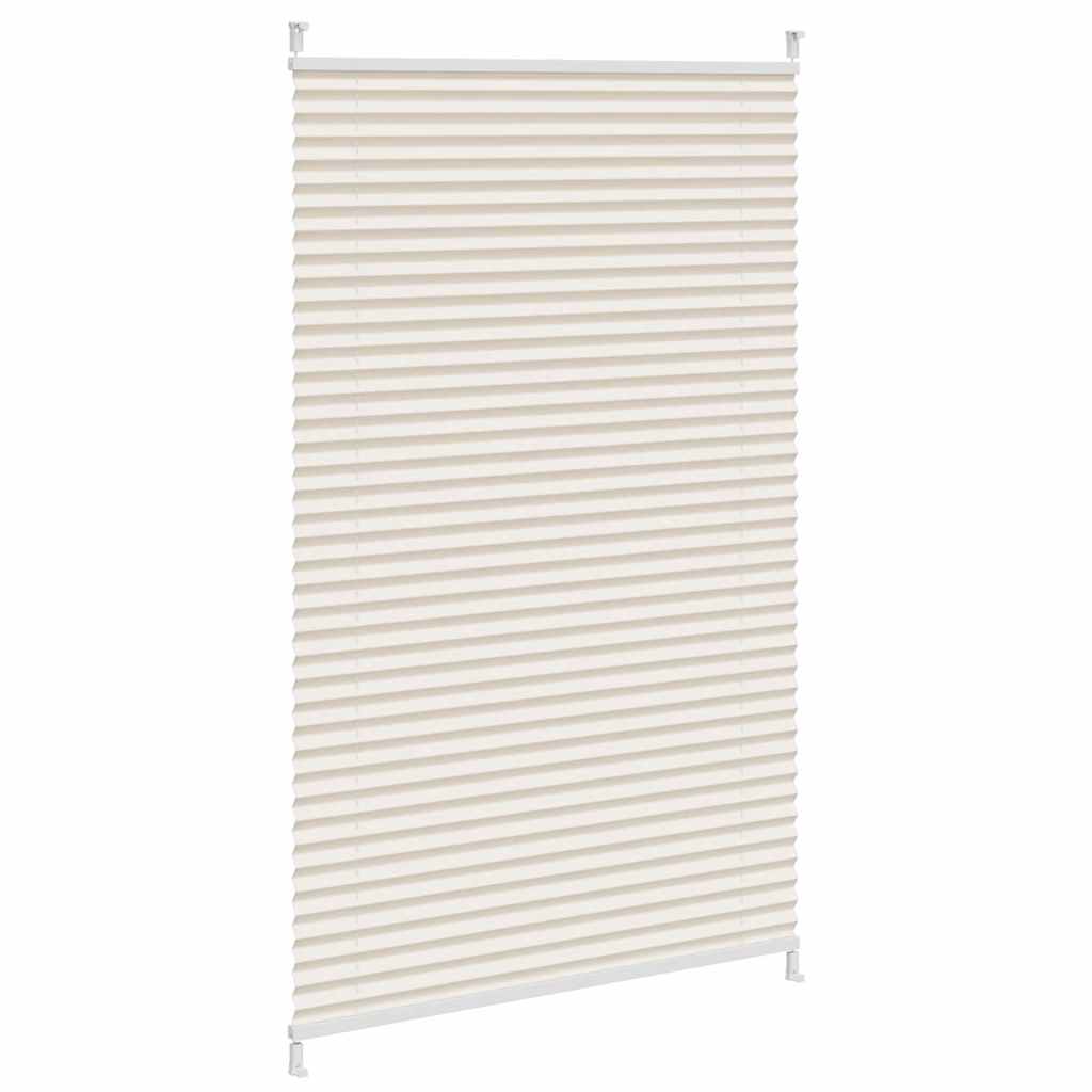 Plisseret blind 80x100 cm creme