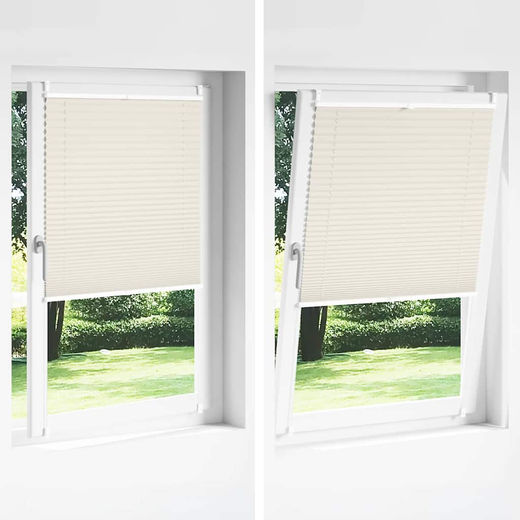 Plisseret blind 80x100 cm creme