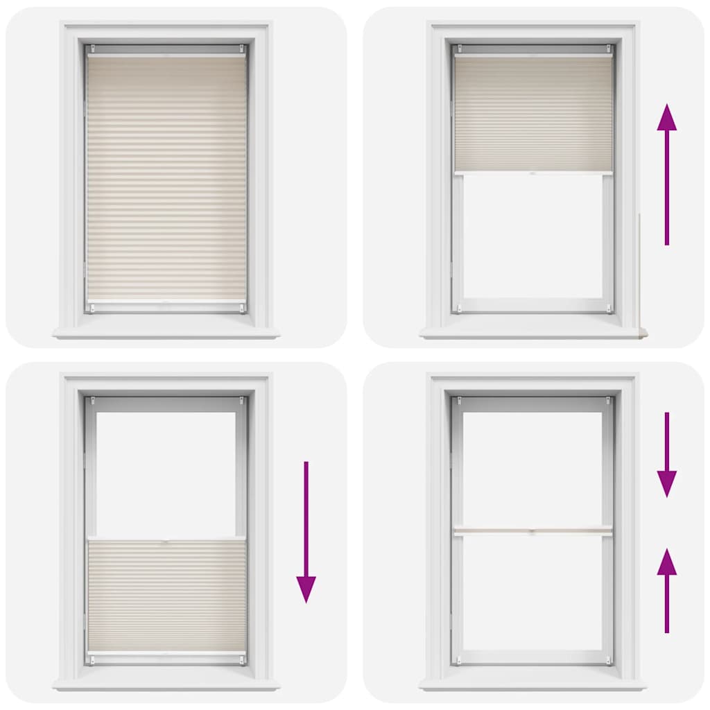 Plisseret blind 80x125 cm creme