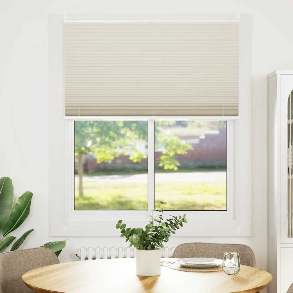 Plisseret blind 100x125 cm creme