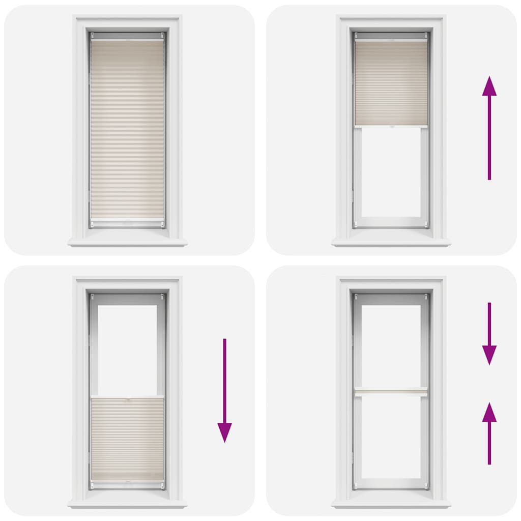 Plisseret blind 40x100 cm creme
