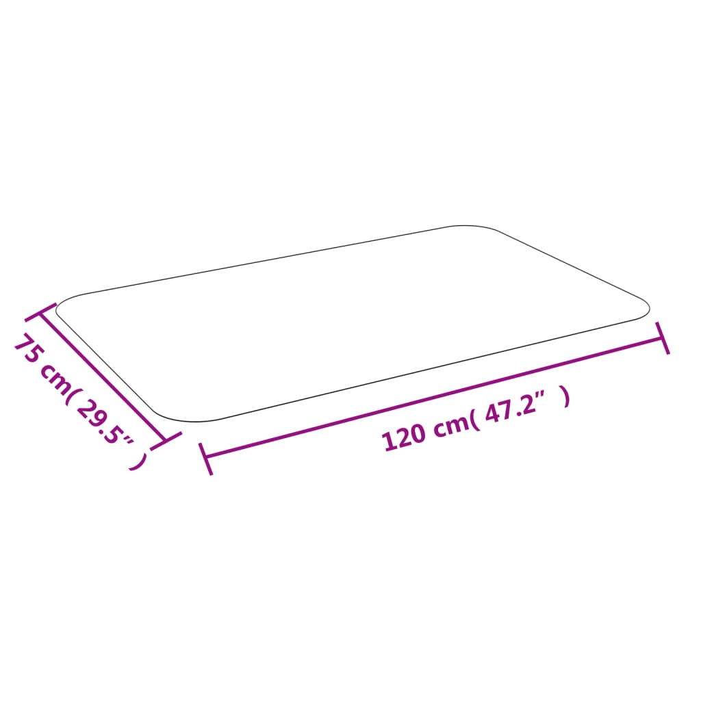 stoleunderlag til laminat eller tæppe 75x120 cm