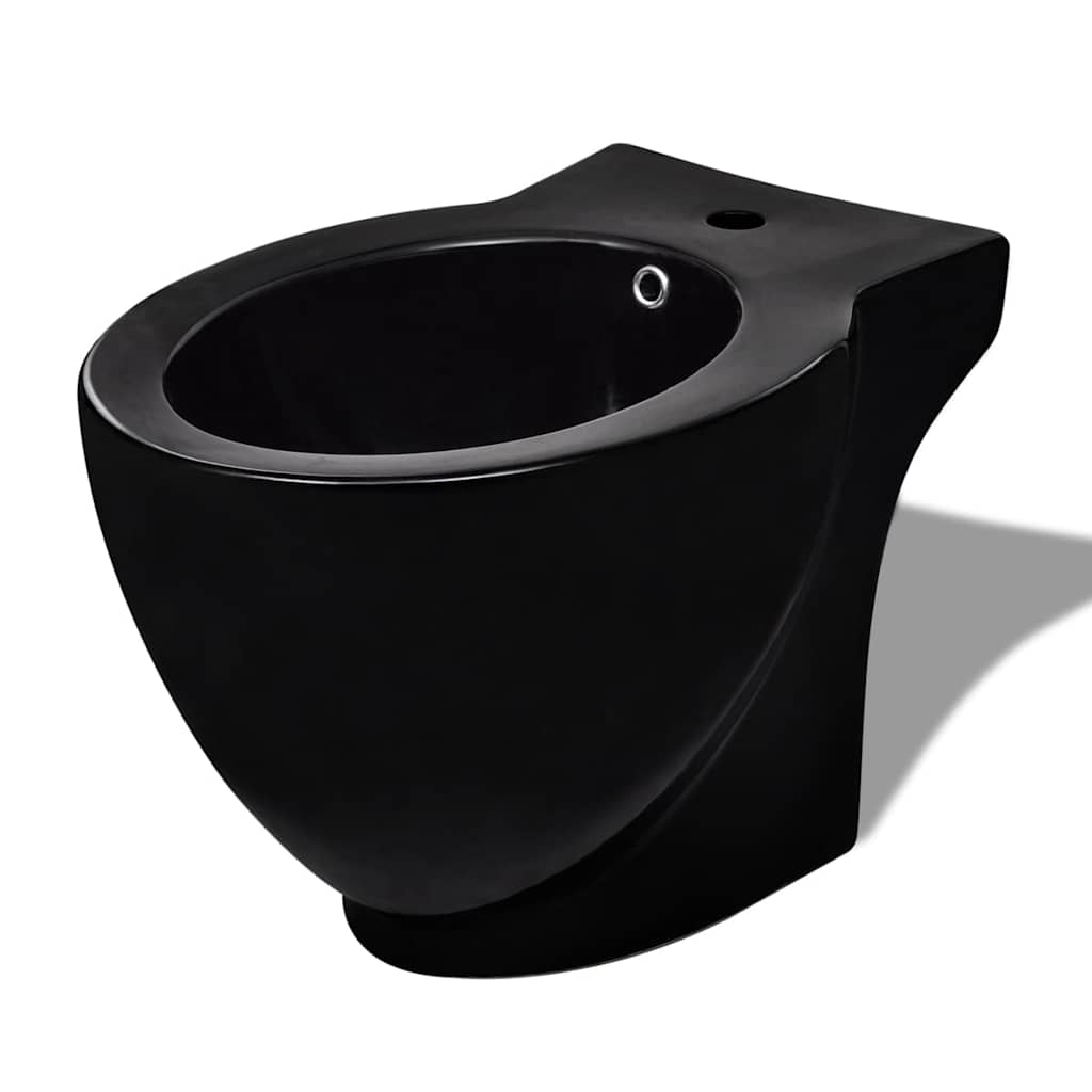 Bidet rund sort keramik