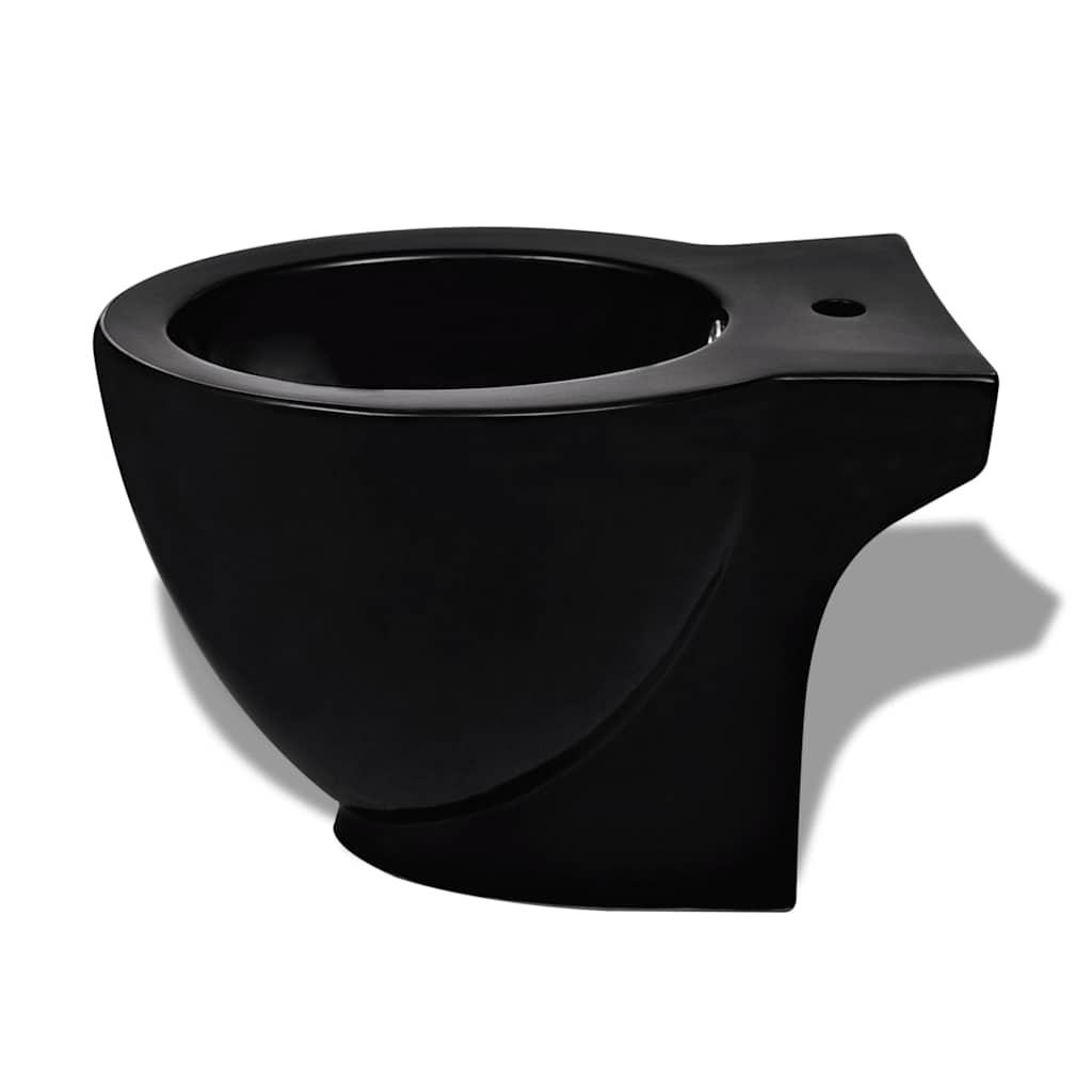 Bidet rund sort keramik