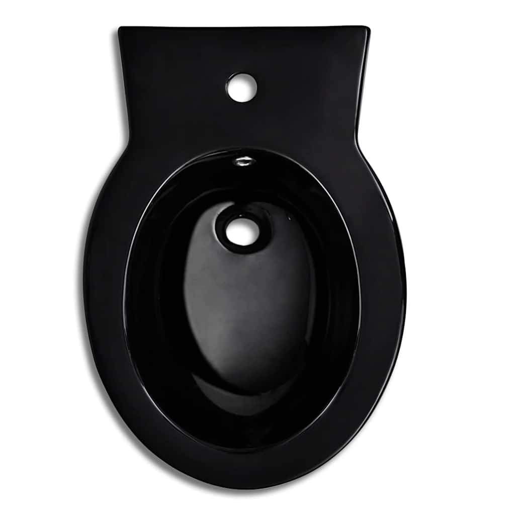 Bidet rund sort keramik