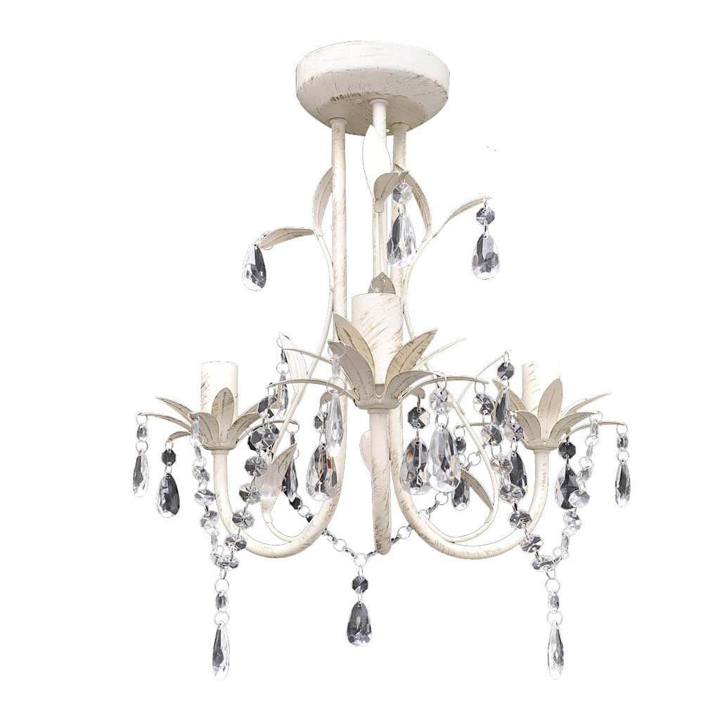 krystallysekrone elegant hvid