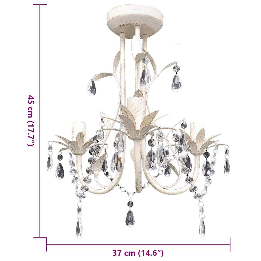 krystallysekrone elegant hvid