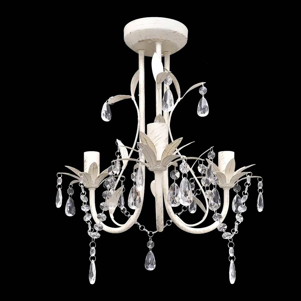 krystallysekrone elegant hvid