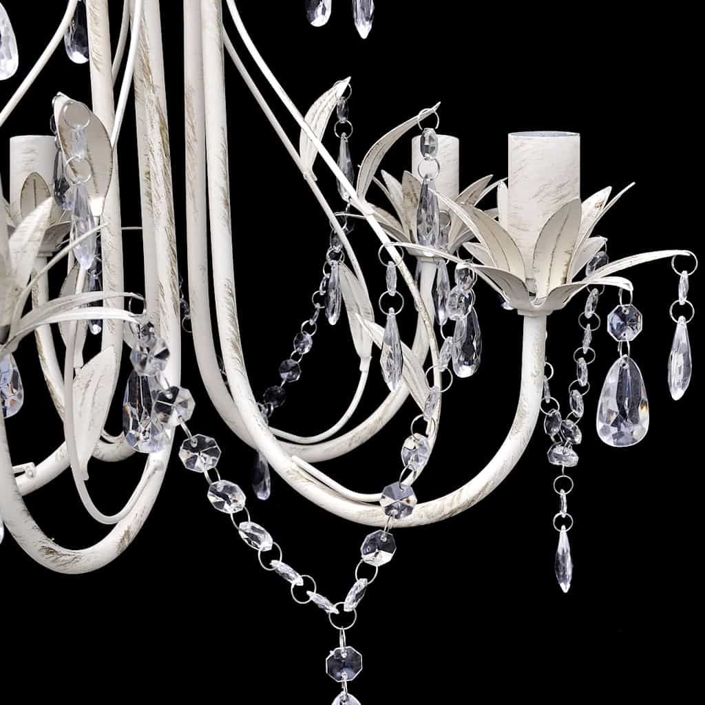 Elegant Vedhæng Crystal Lysekrone med 5 Pærestikdåser