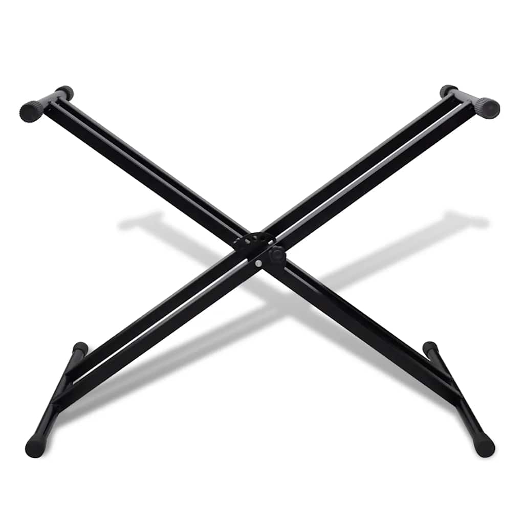 Justerbart, dobbelt afstivet keyboardstativ med X-ramme