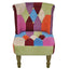 fransk stol med patchwork-design stof