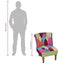 fransk stol med patchwork-design stof
