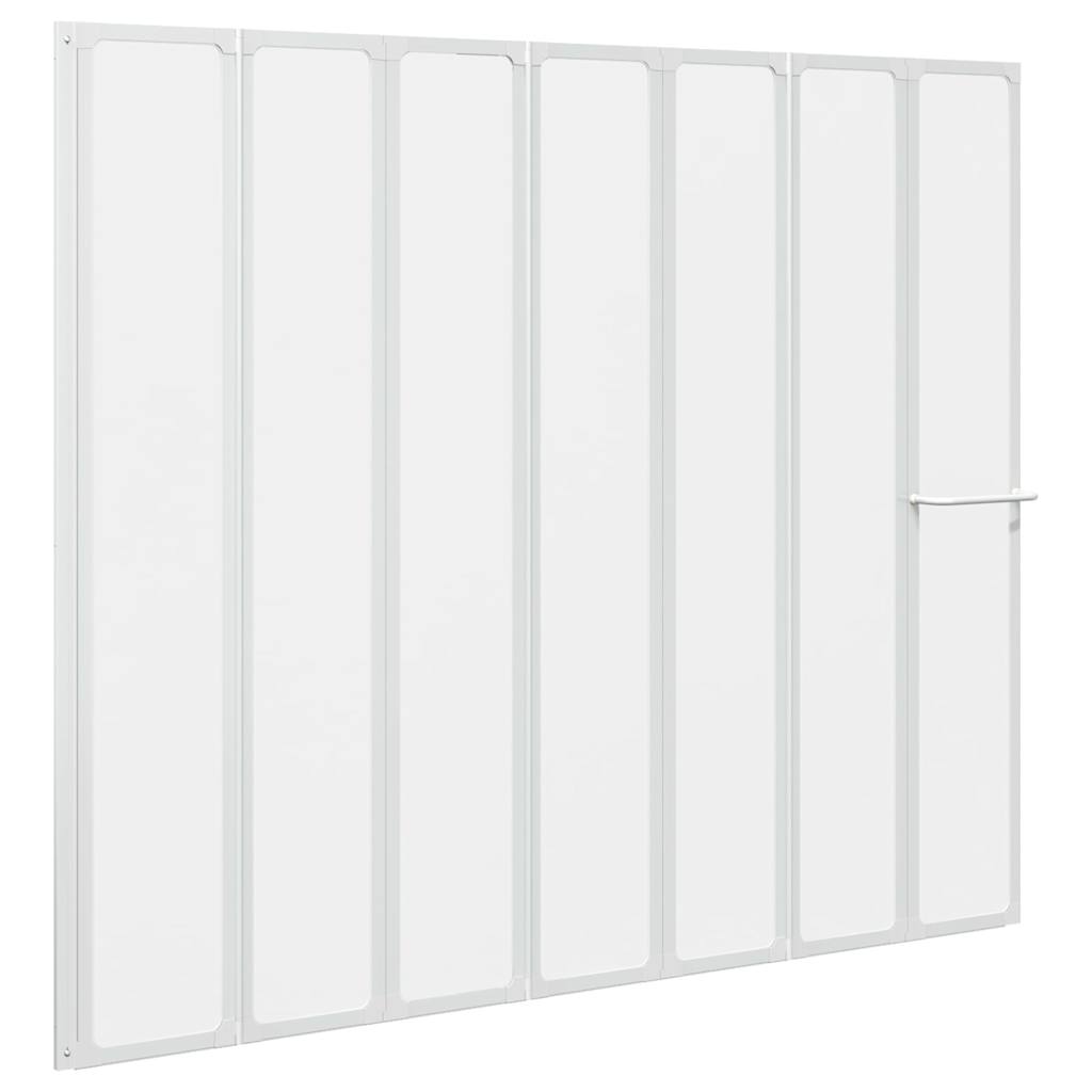 Bad Skærm 140 x 168 cm 7 Foldbare Paneler med håndklædeholder