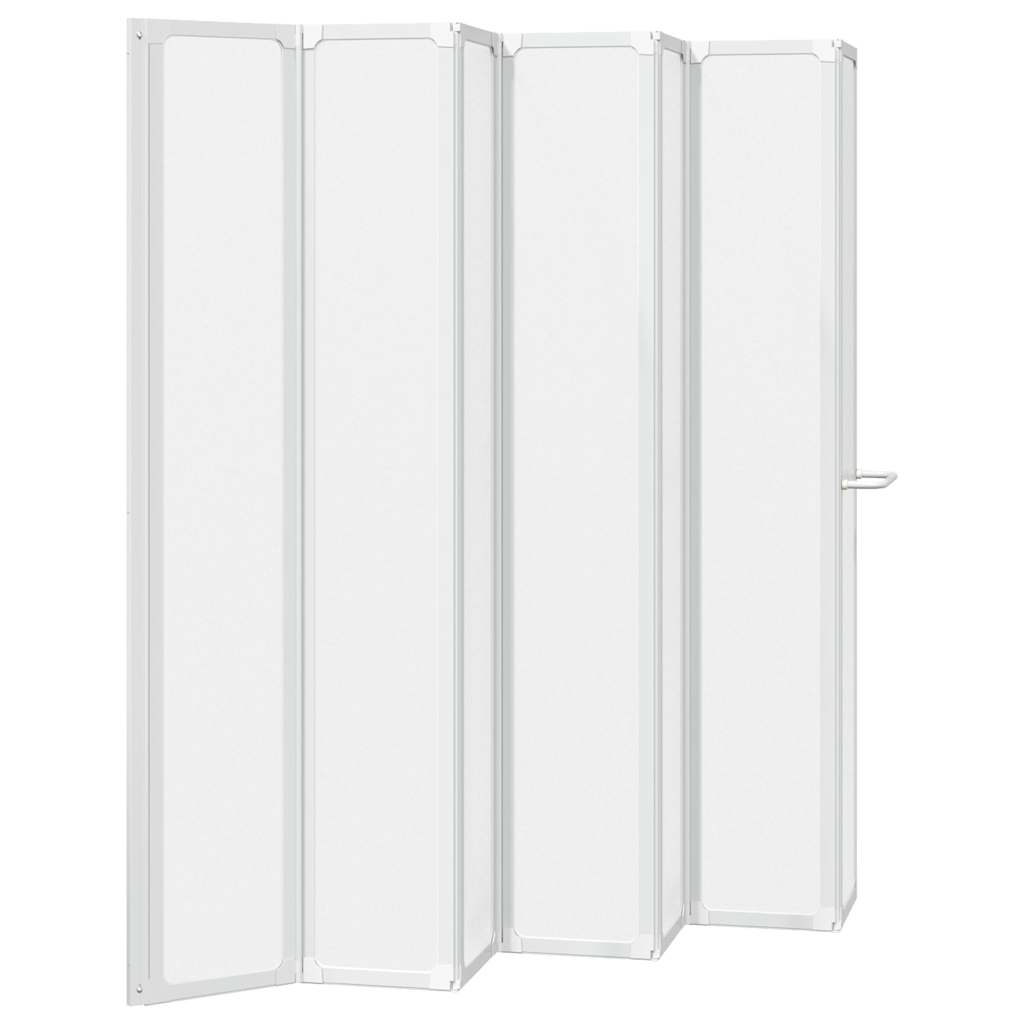 Bad Skærm 140 x 168 cm 7 Foldbare Paneler med håndklædeholder