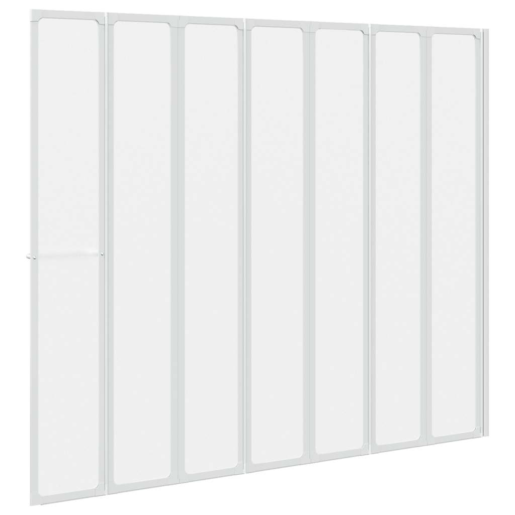 Bad Skærm 140 x 168 cm 7 Foldbare Paneler med håndklædeholder