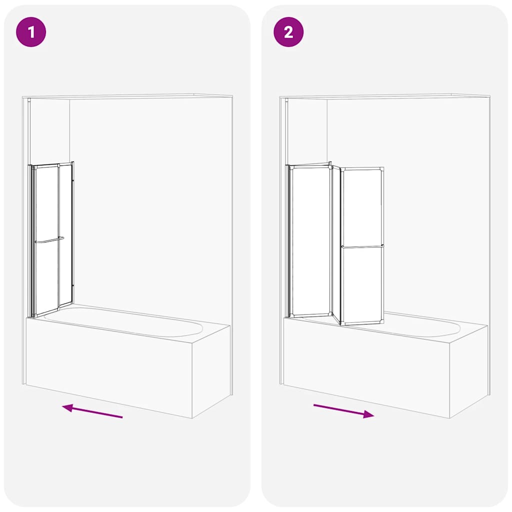 Brusevæg 70x120x137 cm L-formet 4 paneler foldbar