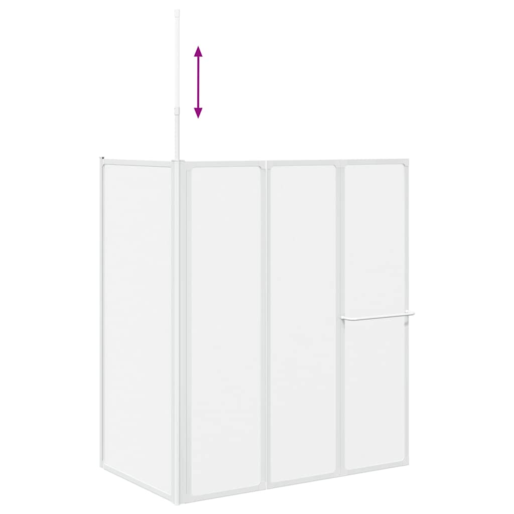 Brusevæg 70x120x137 cm L-formet 4 paneler foldbar