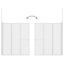 Brusevæg 70x120x137 cm L-formet 4 paneler foldbar