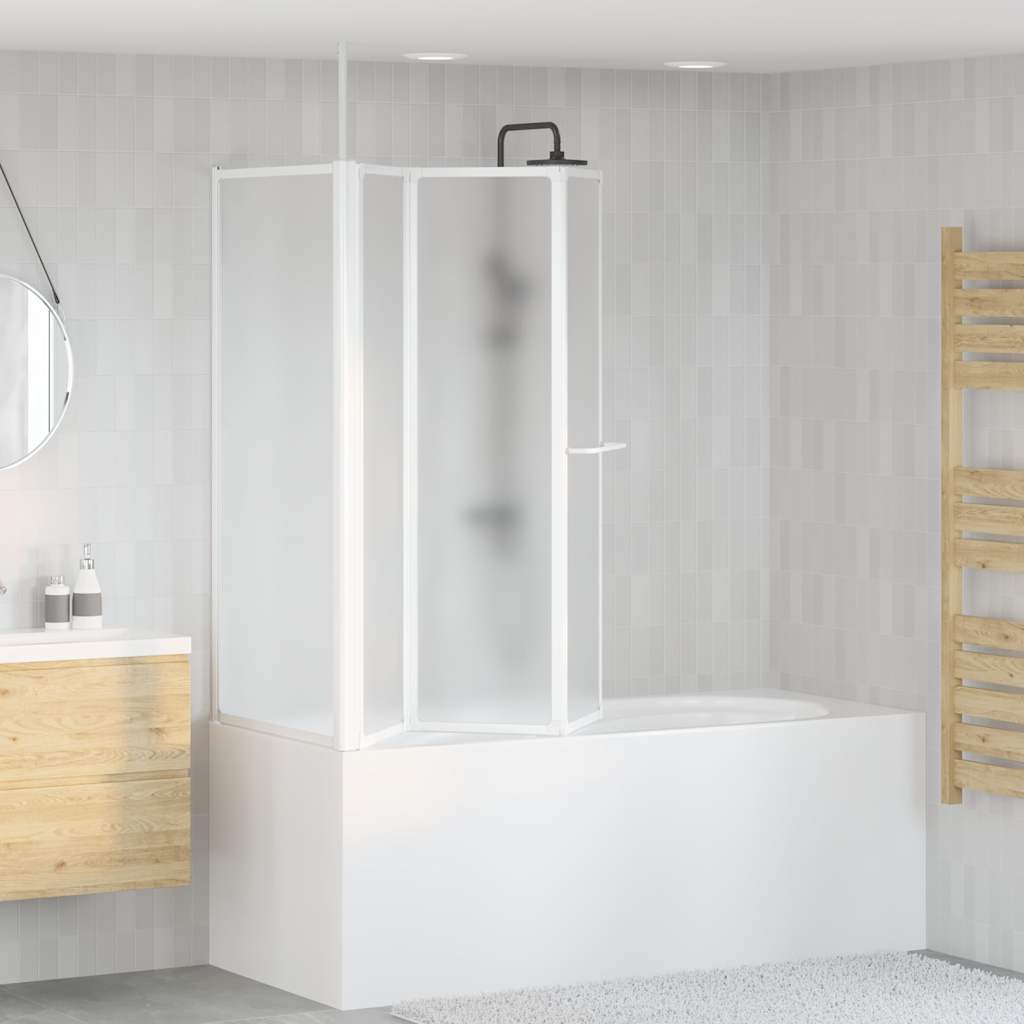 Brusevæg 70x120x137 cm L-formet 4 paneler foldbar
