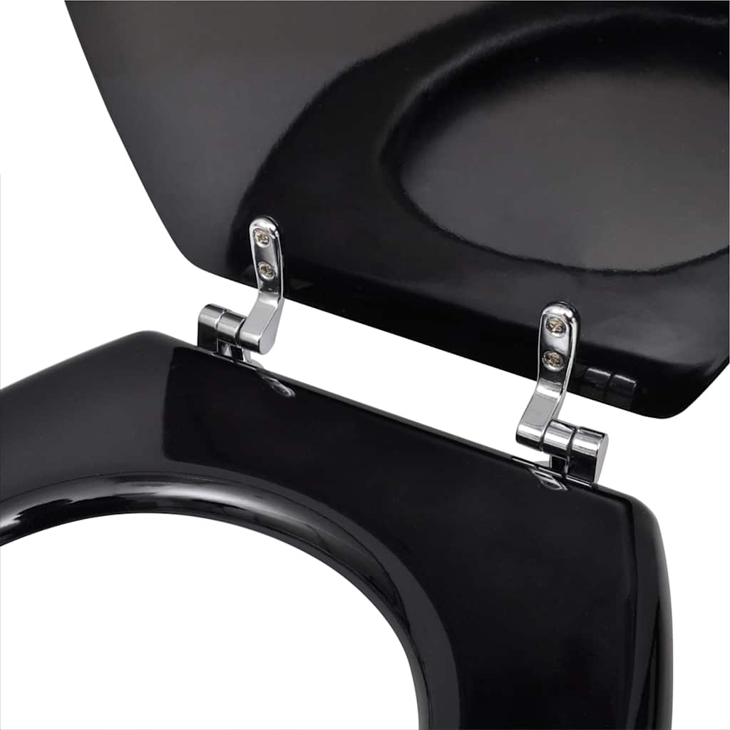 toiletsæde MDF låg enkelt design sort