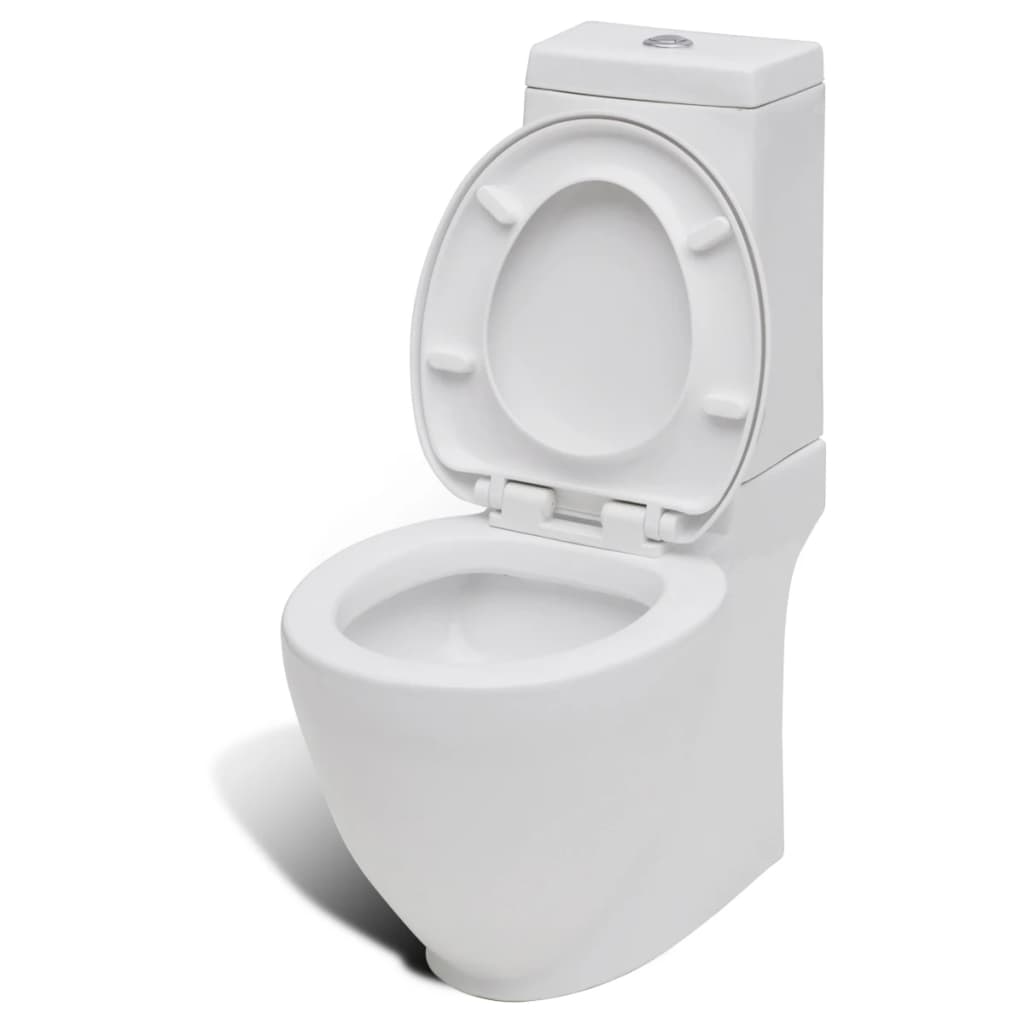 Toilet- og bidetsæt keramik hvid