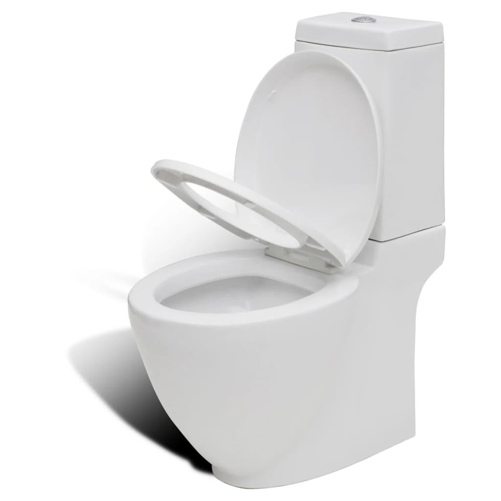 Toilet- og bidetsæt keramik hvid