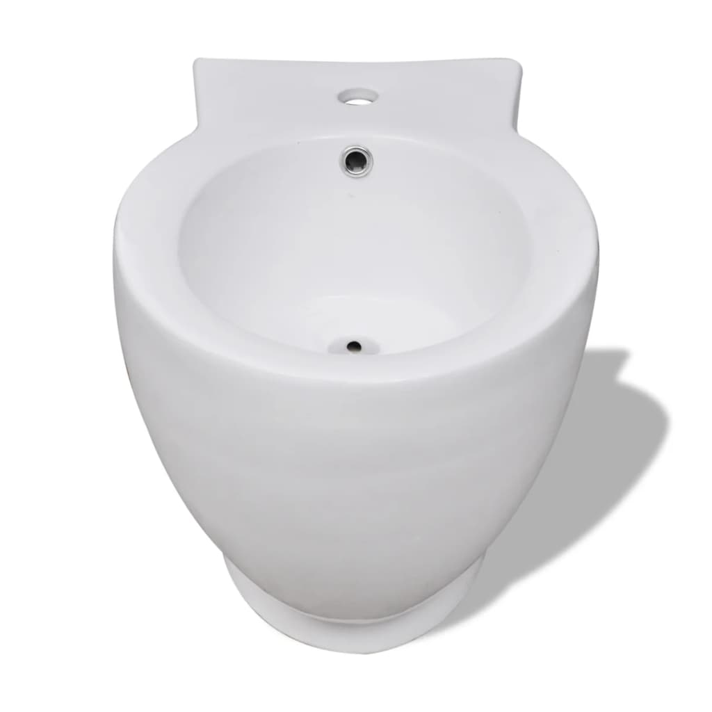 Toilet- og bidetsæt keramik hvid