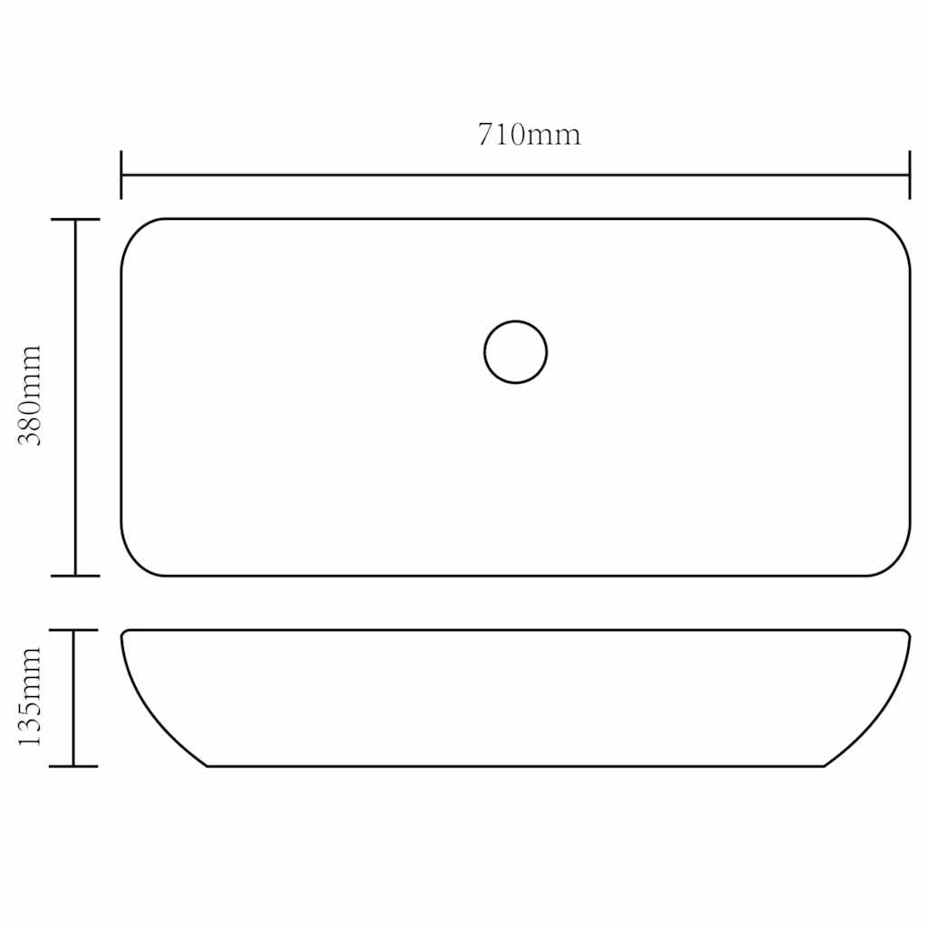 Sink Mälaren 71x39cm hvid