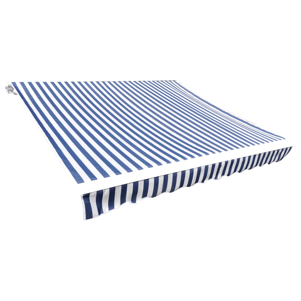 udskiftningsdug til markise 300x250 cm polyester blå og hvid