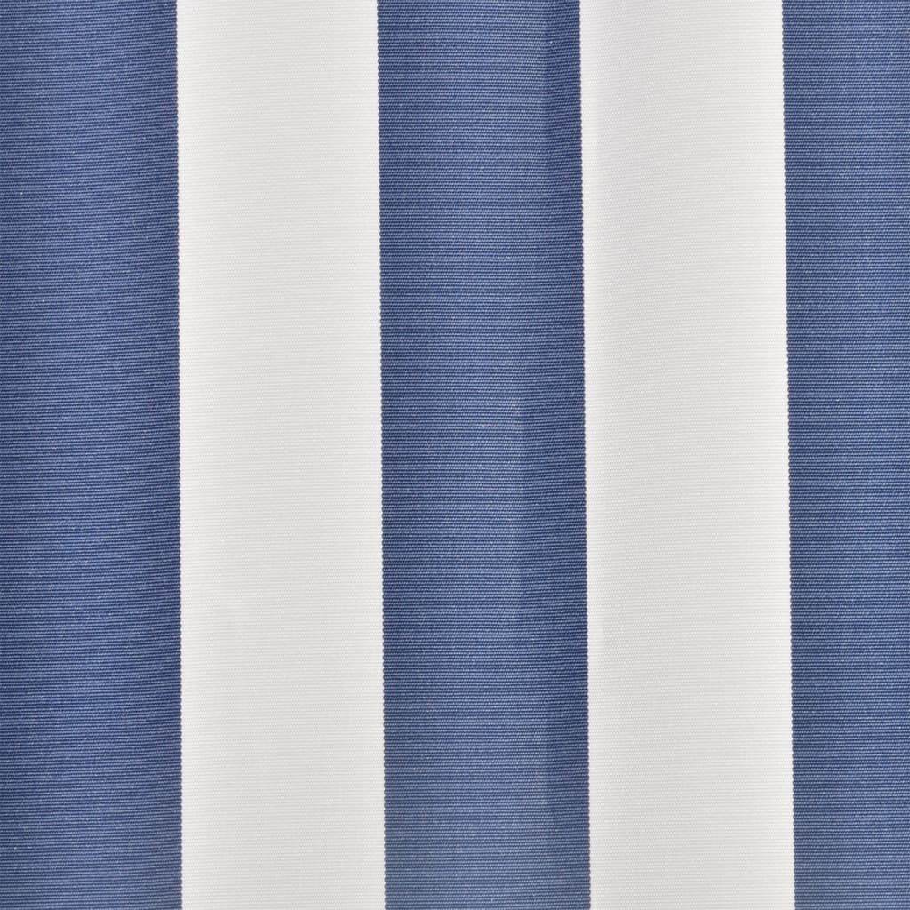 udskiftningsdug til markise 400x300 cm polyester blå og hvid