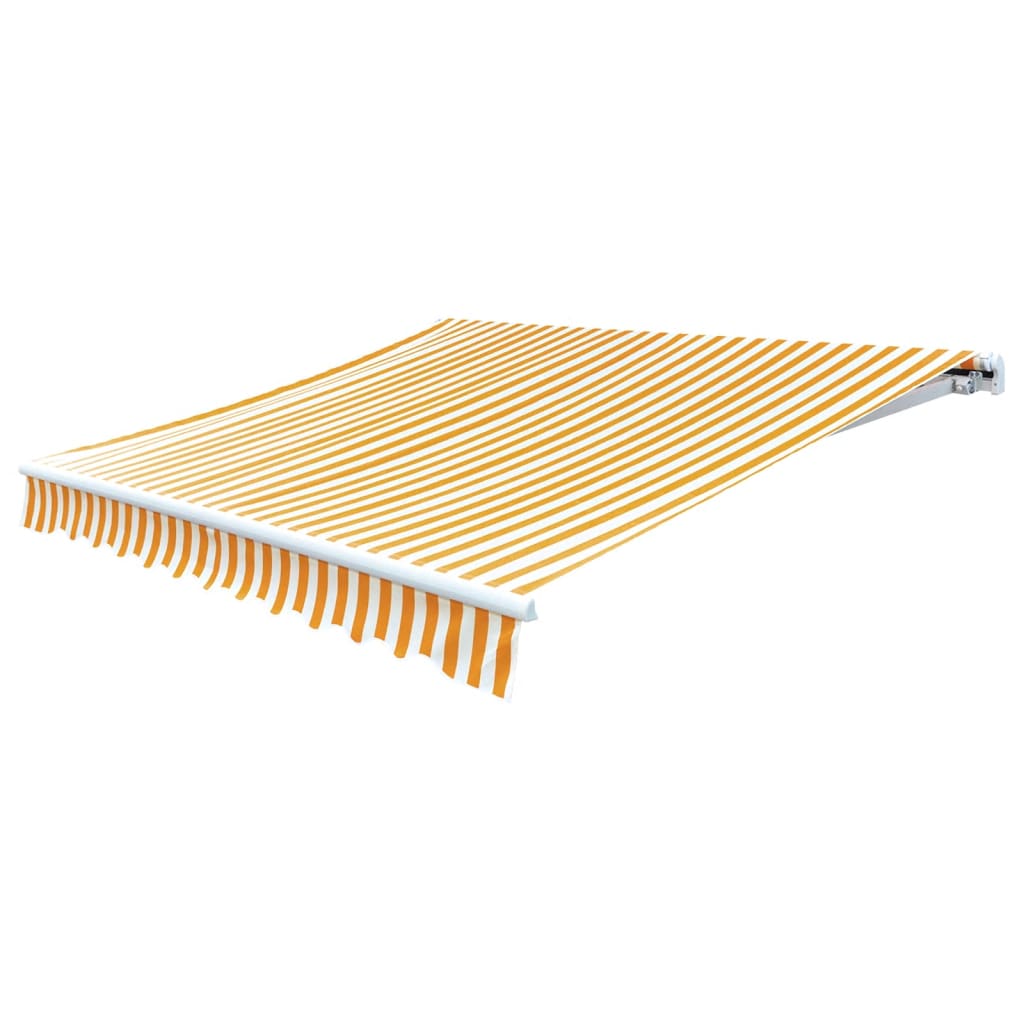 udskiftningsdug til markise 400x300 cm polyester gul og hvid