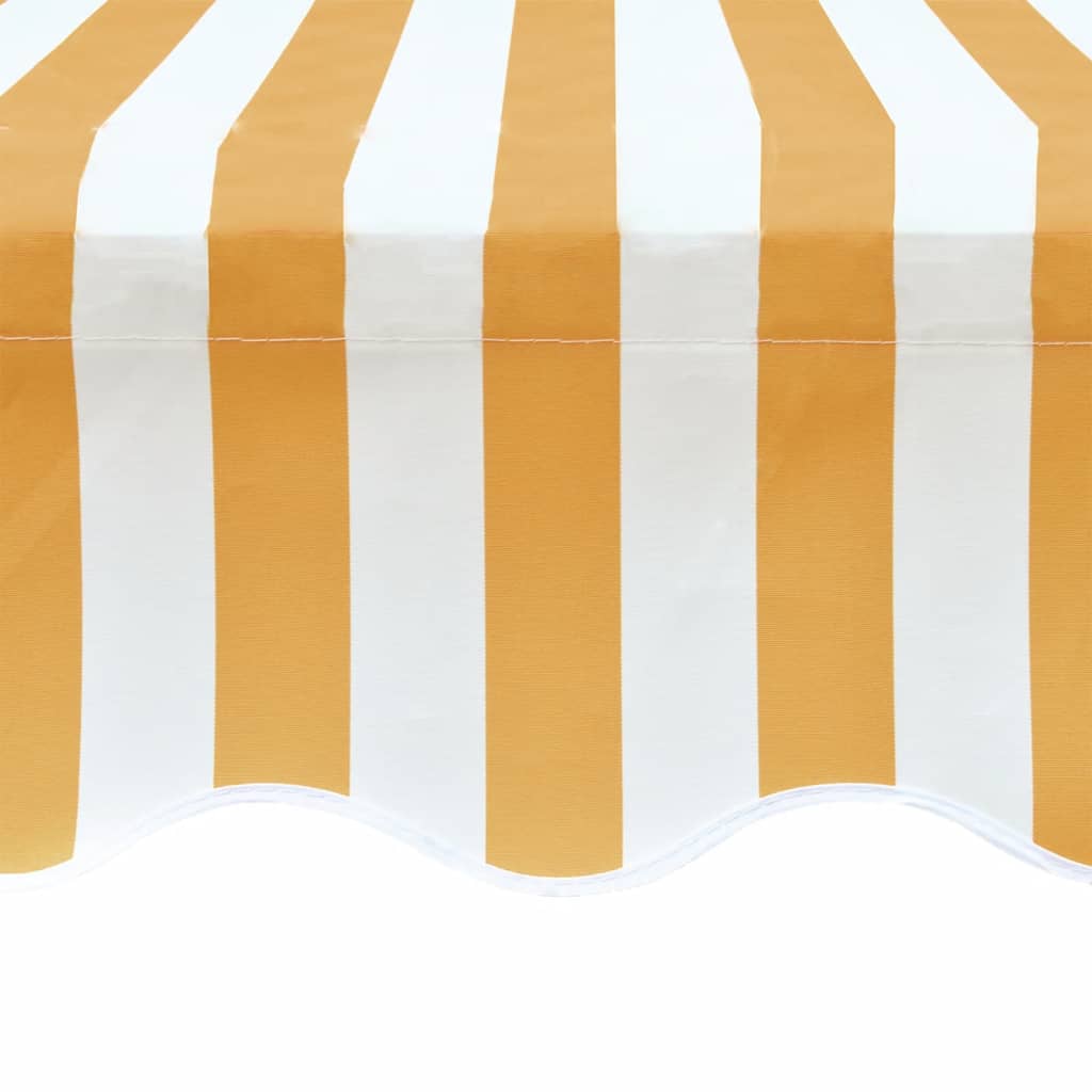 udskiftningsdug til markise 600x300 cm polyester gul og hvid