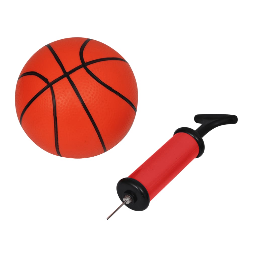 mini-basketballkurv med bold og pumpe