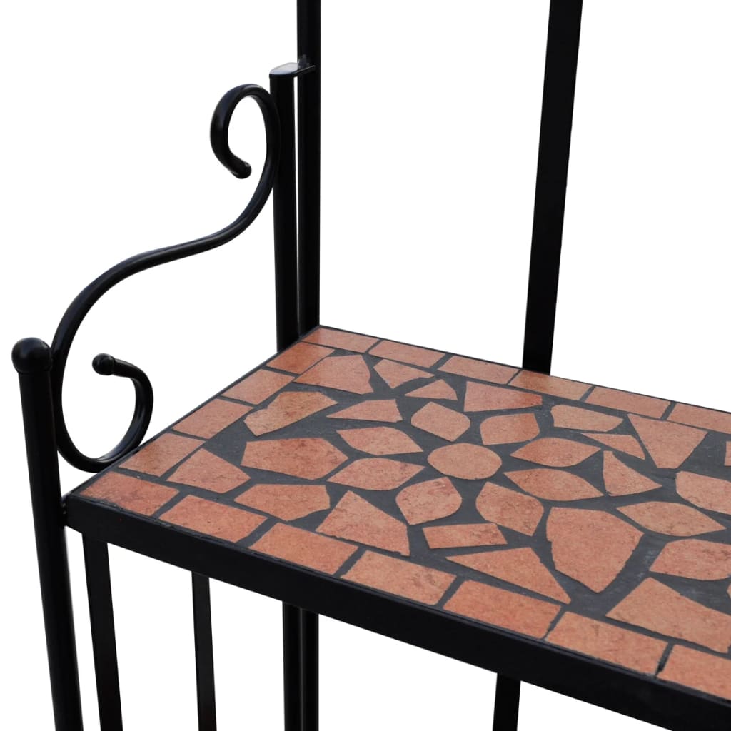 plantestativ mosaikmønster terracottafarvet