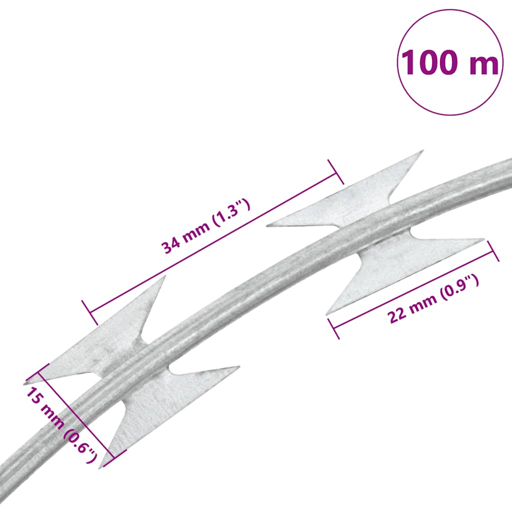 pigtråd 100 m galvaniseret stål