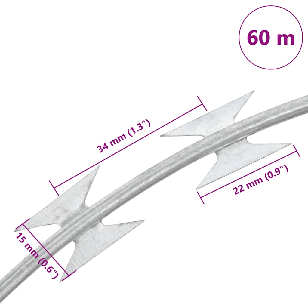 pigtråd 60 m galvaniseret stål